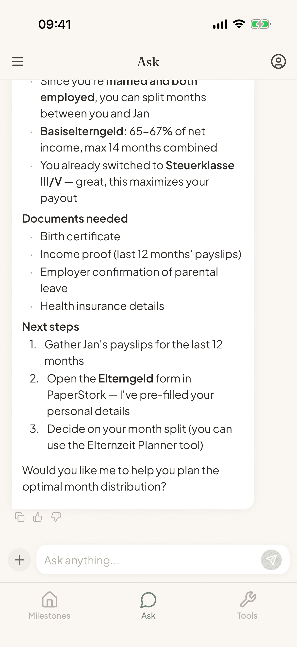 PaperStork app providing step-by-step benefit guidance
